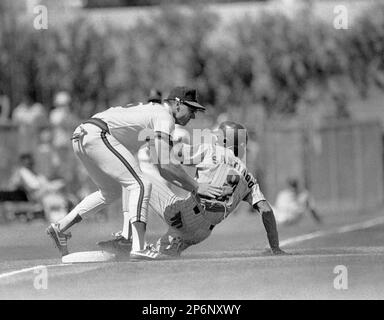 Jack Howell of the Anaheim Angels at Dodger Stadium in Los Angeles,  California during a 1997 pre season game.(Larry Goren/Four Seam Images via  AP Images Stock Photo - Alamy