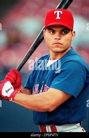 1996 Ivan Rodriguez Texas Rangers Game Worn Jersey. .  Baseball