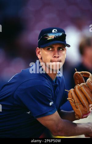 Infielder Alex Rodriguez of the Seattle Mariners sets to bat. (Al  Messerschmidt via AP Stock Photo - Alamy