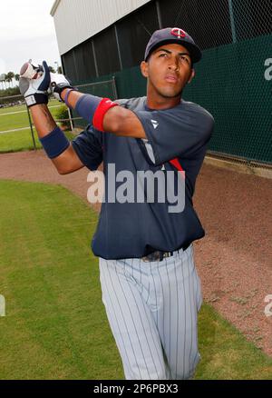 Minnesota Twins Eddie Rosario poses for a portrait at the Twins spring  training complex in Fort Myers, FL. August 26, 2010.( AP Photo/Tom DiPace  Stock Photo - Alamy