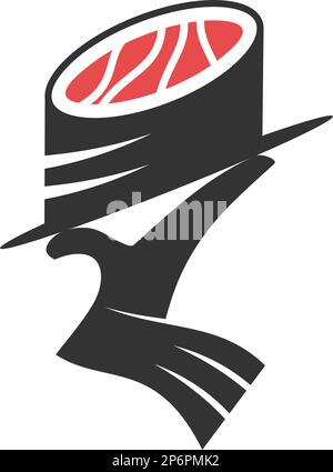 sushi logo template Icon Illustration Brand Identity.Isolated and flat illustration. Vector graphic Stock Vector