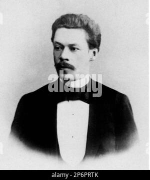 1930 c, RUSSIA : The russian music composer ANTON ARENSKY ( 1861 - 1906 ) . He wrote operas patterned after those of Tchaikovsky and highly popular chamber works . Photo D.S. Zdobnova , St. Petersburg  . - DIRETTORE D' ORCHESTRA - COMPOSITORE - OPERA LIRICA - CLASSICA - CLASSICAL - PORTRAIT - RITRATTO - MUSICISTA - MUSICA  - moustache - baffi - CRAVATTA - TIE - Arenski  -- ARCHIVIO GBB Stock Photo