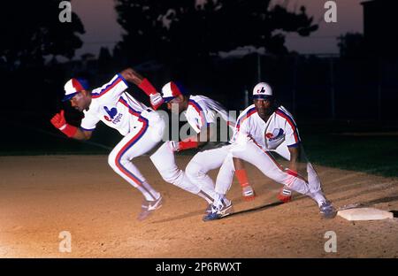 Montreal Expos Tim Raines in a game at West Palm Beach Municipal Stadium on  March 18 1984.(AP Photo By Tom DiPace Stock Photo - Alamy