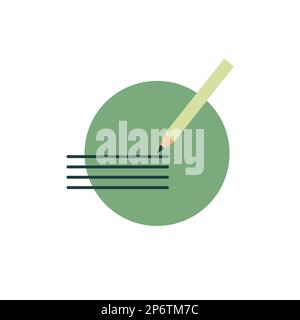 Vector illustration with school and office supplise laing on desk. Paper, pencil, pen, ruller, calendar. Letters digits. Hand drawing bright color Stock Vector