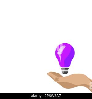 Vector illustration with color bulb on white background. Bright Colored Abstract Image. Late Updates Presented. Cartoon picture to cobmine objects. Stock Vector