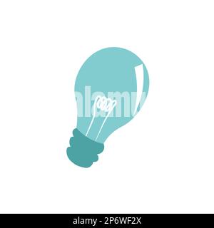 Vector illustration with color bulb on white background. Bright Colored Abstract Image. Late Updates Presented. Cartoon picture to cobmine objects. Stock Vector