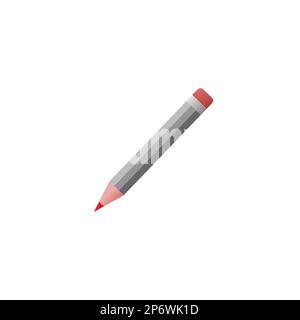 Vector illustration with school and office supplise laing on desk. Paper, pencil, pen, ruller, calendar. Letters digits. Hand drawing bright color Stock Vector