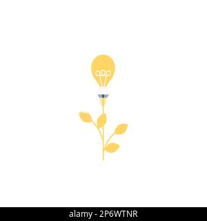 Vector illustration with color bulb on white background. Bright Colored Abstract Image. Late Updates Presented. Cartoon picture to cobmine objects. Stock Vector