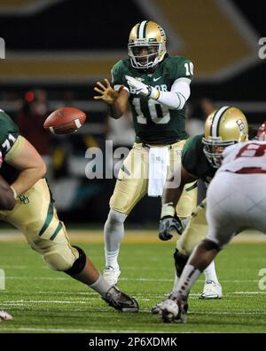 19 Nov 2011: .Baylor Bears quarterback Robert Griffin III (10) passes the  ball during the game between the Oklahoma Sooners and the Baylor Bears at  Floyd Casey Stadium in Waco Texas..Baylor wins