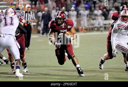 Troy running back D.J. Taylor (31) is stopped by South Alabama