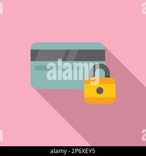 Credit money icon flat vector. Card error. Service bank Stock Vector