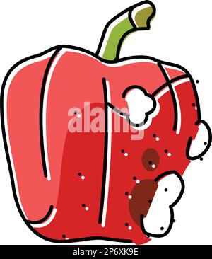 orange rotten food color icon vector illustration Stock Vector Image ...