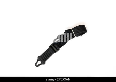 Shoulder strap nylon fastening belt on isolated white background Stock Photo