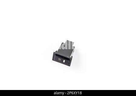 Car fog lamp switch button isolated on white background Stock Photo
