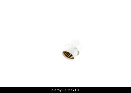 Lamp holder socket isolated on white background Stock Photo