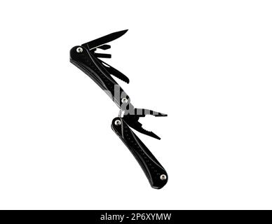 Multi purpose tool pliers on a white background Stock Photo