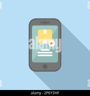 Store return box icon flat vector. Parcel product. Money retail Stock Vector