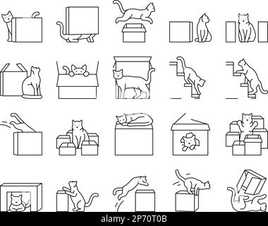 preposition english language icons set vector Stock Vector