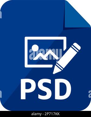 File formats vector icon illustration | .psd, photoshop Stock Vector