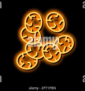 millet seed neon glow icon illustration Stock Vector