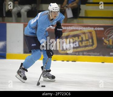 Winnipeg Jets' Mark Scheifele takes part in the NHL hockey team's