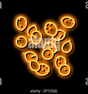 chia seed neon glow icon illustration Stock Vector