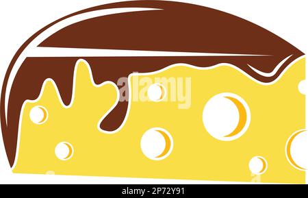 Cheese icon logo design illustration Stock Vector