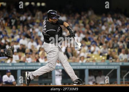 Colorado Rockies outfielder Ryan Spilborghs jokes with teammates