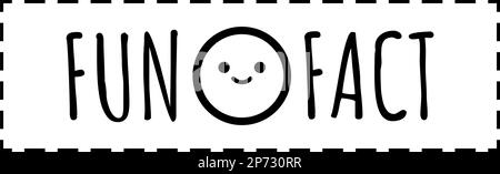 Fun facts with smiling face badge vector icon. Stock Vector