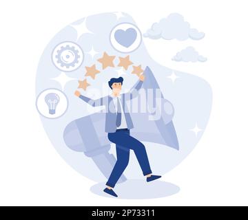 Business branding concept, Brand building, communication strategy, flat vector modern illustration Stock Vector