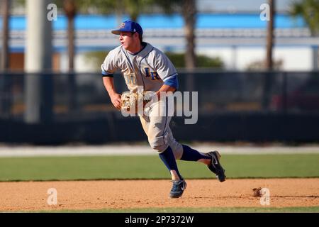 Indian River State College third baseman Cory Spangenberg (10) during a  game vs. the State College of Florida Manatees at Robert C. Wynn Field in  Bradenton, Florida; February 22, 2011. SCF defeated