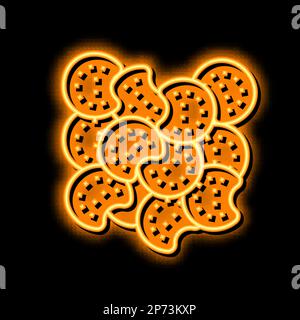 poppy seed neon glow icon illustration Stock Vector