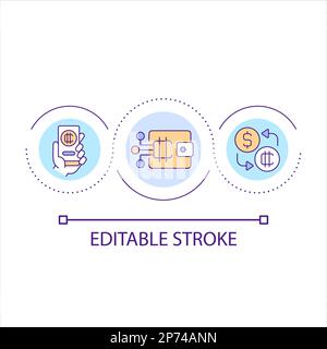 E wallet loop concept icon Stock Vector