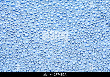 Blue water drops abstract background Stock Photo