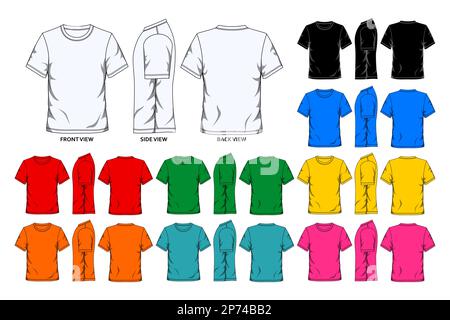 Set of t shirts. Vector illustration Stock Vector