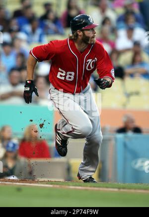 Los Angeles Dodgers Jason Werth, center, is congratulated by teammates  after scoring on a two-run single by teammate Paul Lo Duca in the seventh  inning against the Anaheim Angels in Anaheim, Calif.