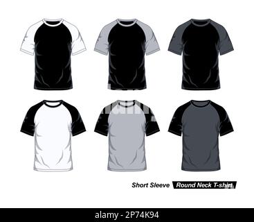 Jersey shortsleeve shirt (baseball uniform shirt) template vector  illustration / white x black Stock Vector Image & Art - Alamy