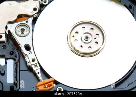 Open hard drive. Close-up Stock Photo