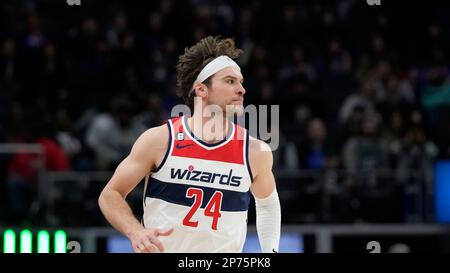 Washington Wizards forward Corey Kispert (24) in the first half of an NBA  basketball game Wednesday, Dec. 14, 2022, in Denver. (AP Photo/David  Zalubowski Stock Photo - Alamy