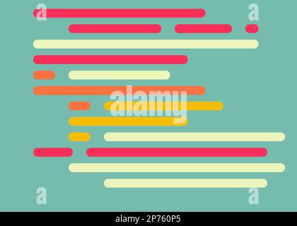 Cartoon coding simulated lines vector illustration Stock Vector