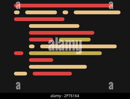 Cartoon coding simulated lines vector illustration Stock Vector