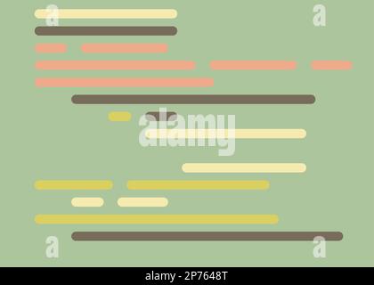 Cartoon coding simulated lines vector illustration Stock Vector