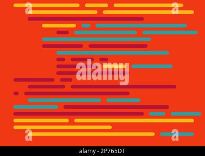 Cartoon coding simulated lines vector illustration Stock Vector
