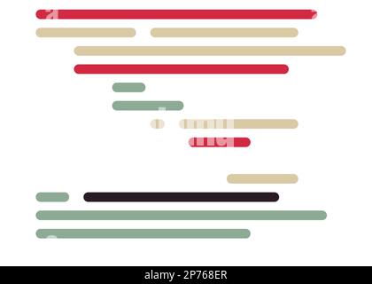 Cartoon coding simulated lines vector illustration Stock Vector