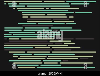 Cartoon coding simulated lines vector illustration Stock Vector