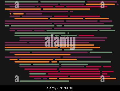 Cartoon coding simulated lines vector illustration Stock Vector