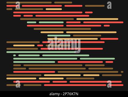 Cartoon coding simulated lines vector illustration Stock Vector