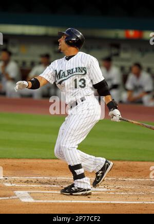 Florida Marlins Omar Infante plays in a game against the New York Mets, Sun  Life Stadium, Miami, FL, April 1, 2011( AP Photo/Tom DiPace Stock Photo -  Alamy