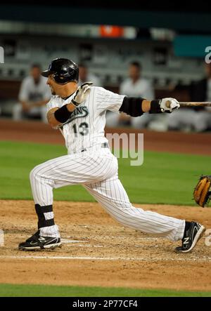 Florida Marlins Omar Infante plays in a game against the New York Mets, Sun  Life Stadium, Miami, FL, April 1, 2011( AP Photo/Tom DiPace Stock Photo -  Alamy