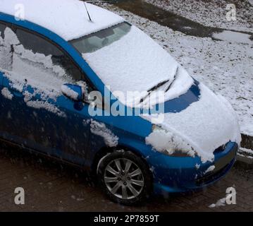 Car Covered by Snow Stock Photo